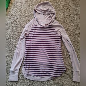 Eddie Bauer Striped Purple and  Women's Hoodie Top